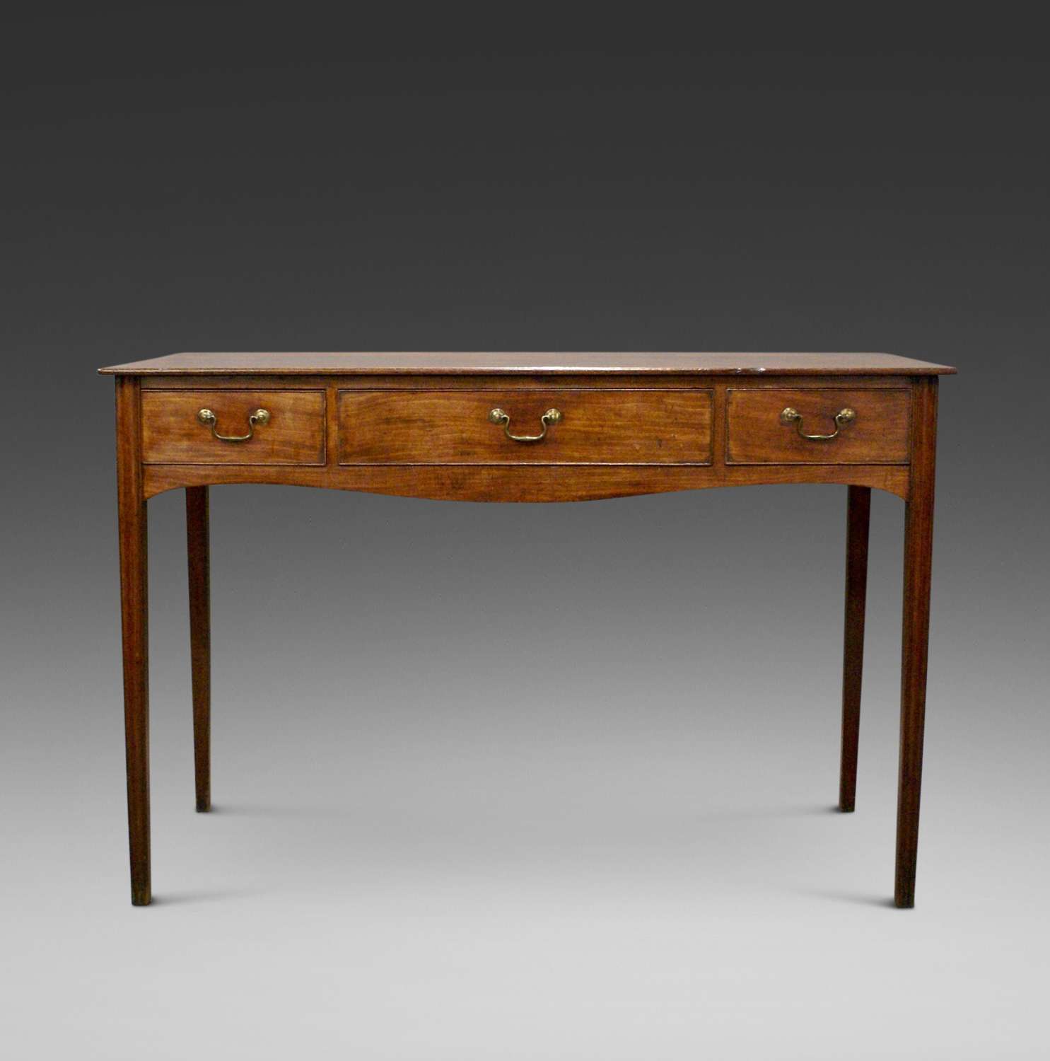 18th Century three drawer mahogany Hepplewhite period side table