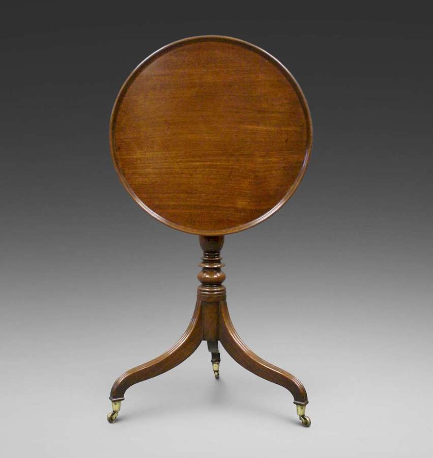A late George III period Cuban mahogany tripod table