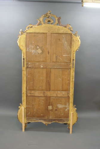 A large 19th Century carved giltwood wall mirror