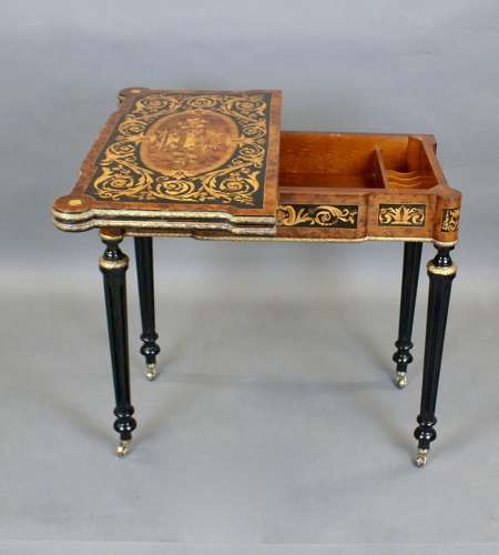 A 19th Century Inlaid and ormulu mounted card table