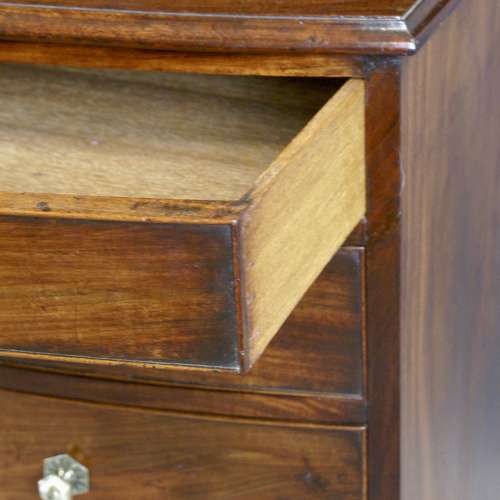 A George III period four drawer mahogany bow- fronted chest