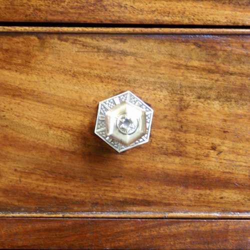 A George III period four drawer mahogany bow- fronted chest