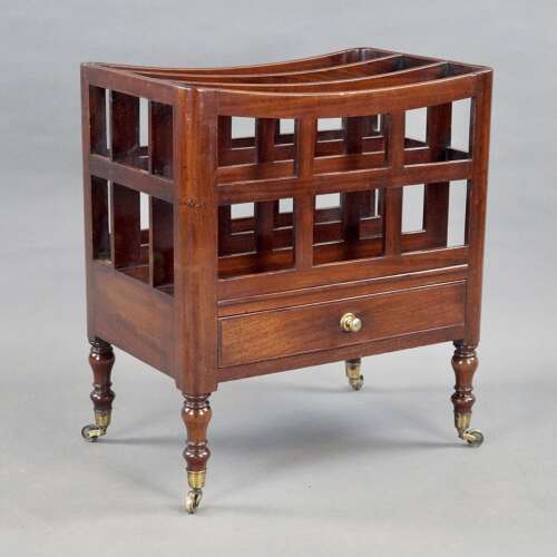 Alate George III Cuban mahogany canterbury