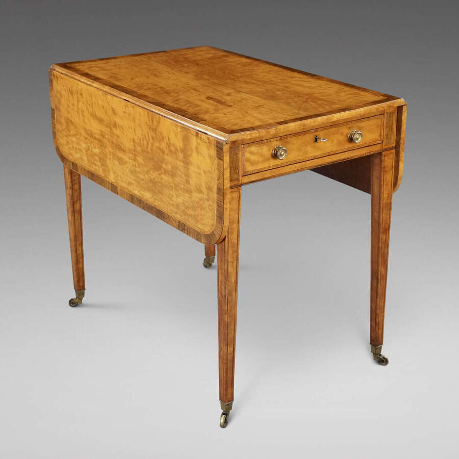 A George III period Satinwood Pembroke table