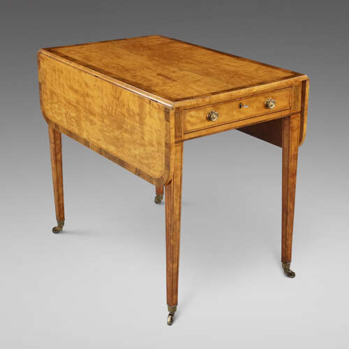 A George III period Satinwood Pembroke table