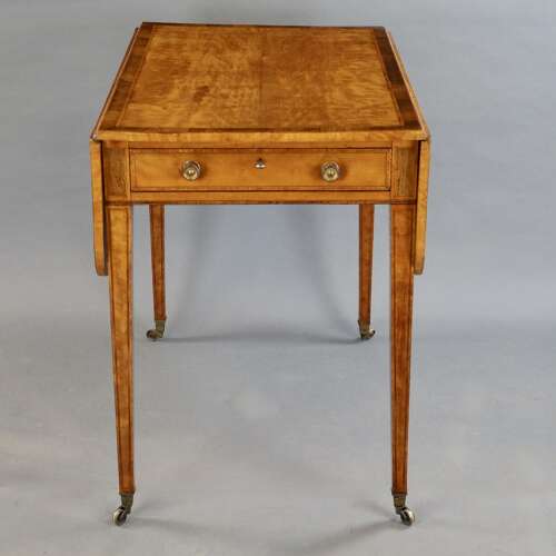 A George III period Satinwood Pembroke table