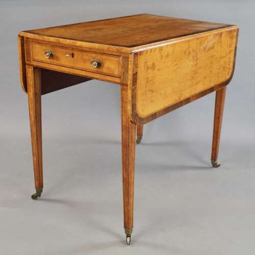 A George III period Satinwood Pembroke table