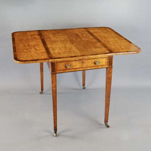 A George III period Satinwood Pembroke table