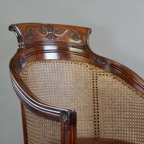 A Regency period mahogany Bergere chair