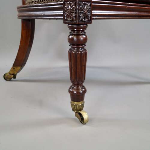 A Regency period mahogany Bergere chair