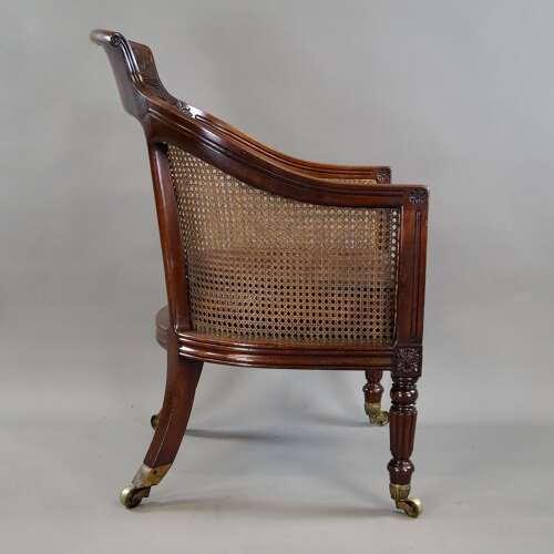 A Regency period mahogany Bergere chair