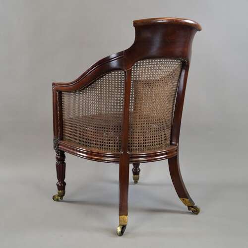 A Regency period mahogany Bergere chair