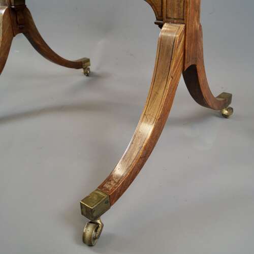 A Sheraton period satinwood & inlaid Cheval mirror