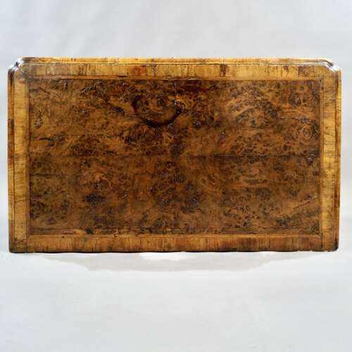 A rare burr oak knee-hole desk